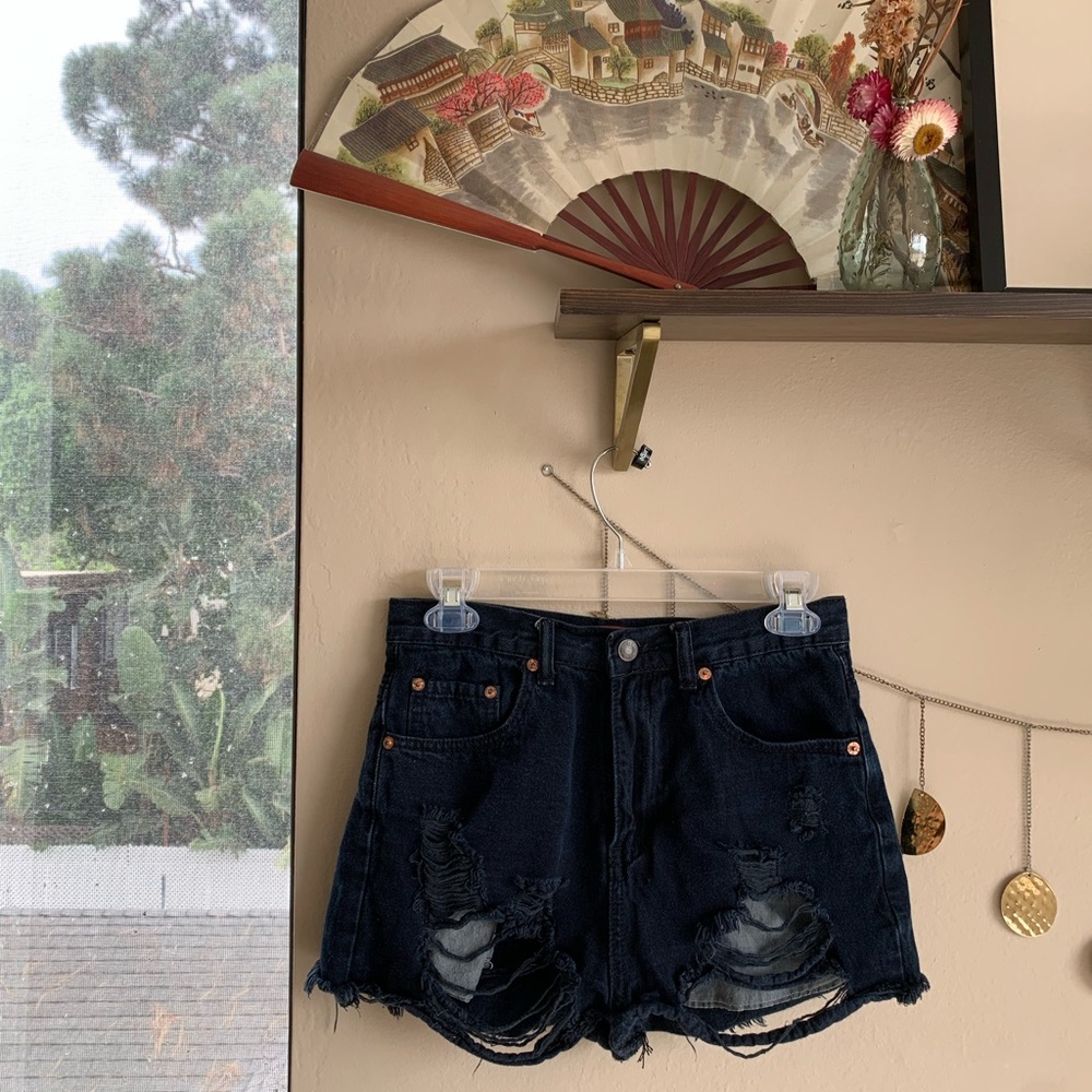 Cute black cut-off shorts